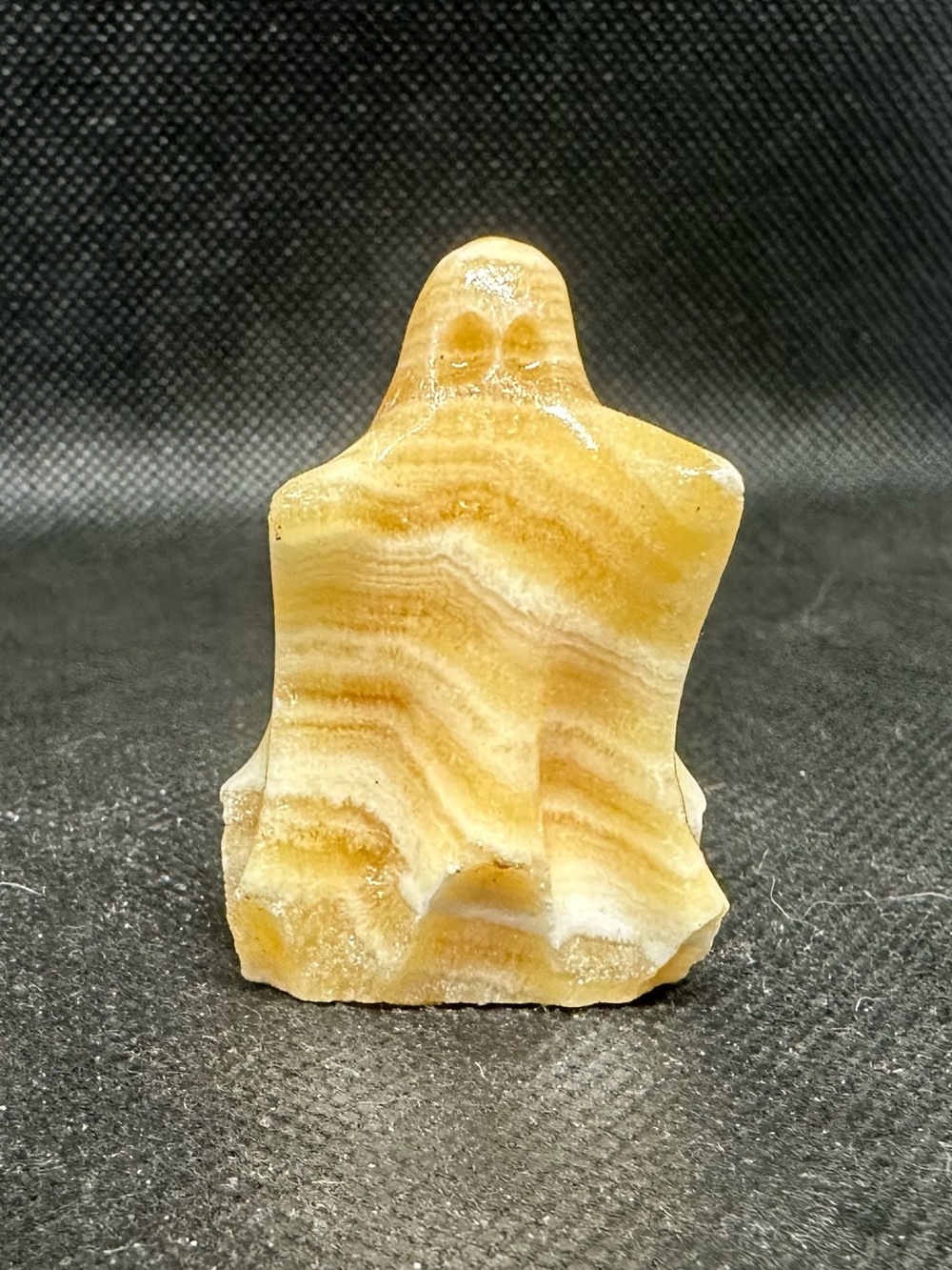 Yellow banded calcite ghost